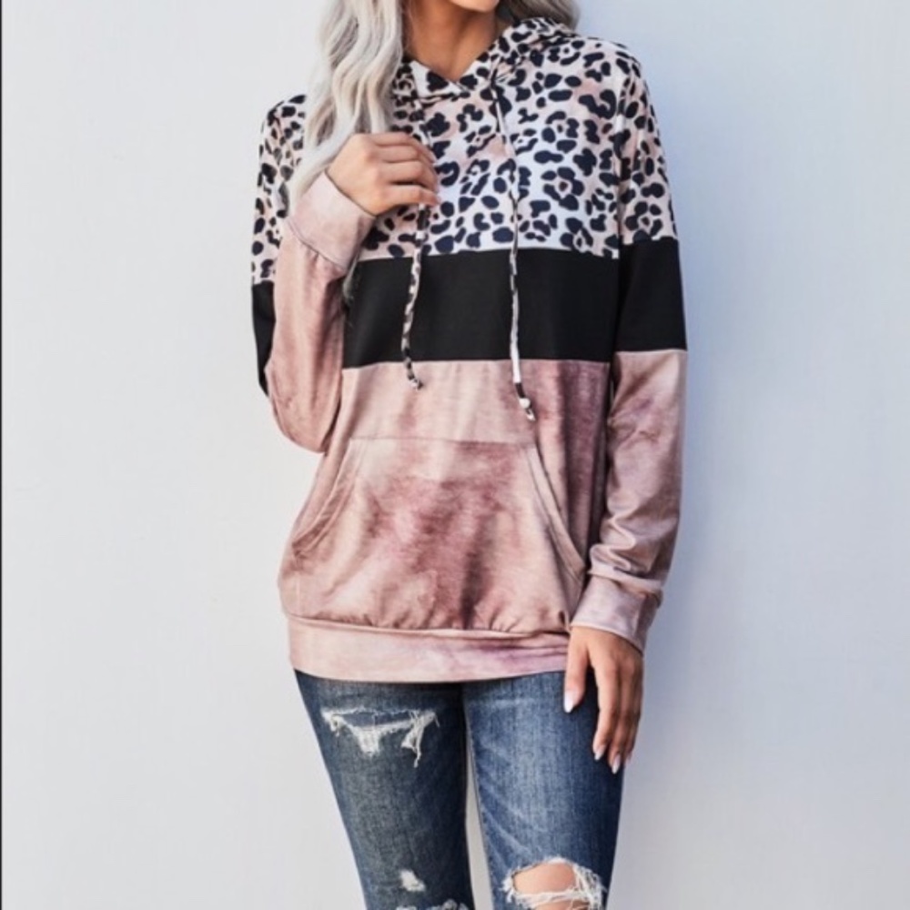 Leopard print Hoodie top - Picture 4 of 4